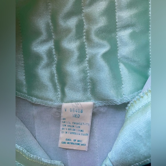 Vintage Minty Green Quilted Jacket size Medium - Picture 3 of 5